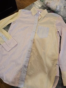J. Crew Women's classic Fit Long Sleeve Button Down Shirt pastel Striped 00 - Picture 1 of 23