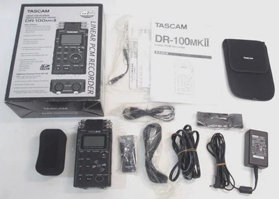 TASCAM DR100MKII Linear PCM Recorder Handy Audio Recorder With Accessories Japan - Image 1 of 4