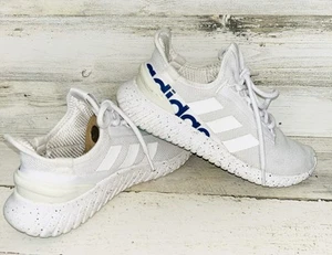 RARE Adidas Kaptir 2.0 White Royal Blue Speckled-HG68090 Size 7 Excellent - Picture 1 of 6