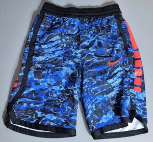 Nike Dri-Fit Athletic Shorts Boys Large Blue Black Camo 8" Inseam CN6022-480 - Picture 1 of 8
