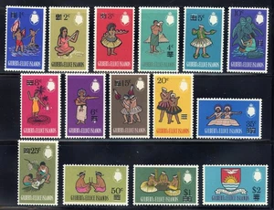 Gilbert & Ellice 110-124 MNH, juego con recargo de 1966. - Imagen 1 de 1