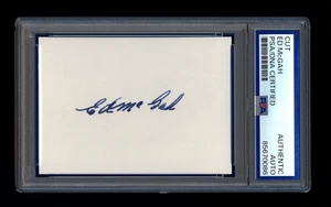 EDDIE ED McGAH SIGNED MINT CUT PSA/DNA AUTOGRAMM OAKLAND RAIDERS MINORITY OWNER - Bild 1 von 1