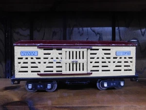 Lionel 513 creme cattle car, Nickel trim, good original condition ***RARE*** - Picture 1 of 6