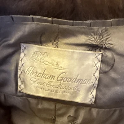 De colección Abraham Goodman Mantón Estola de Piel Marrón Para Mujer Capa Envoltura 🔥🔥 Foto 1 de 4