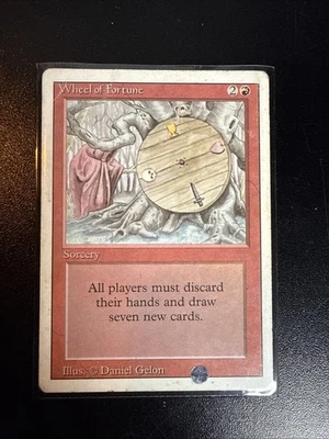 Magic the Gathering Wheel of Fortune Revised Card Heavy Play - Image 1 of 4
