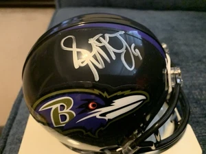 STEVE MCNAIR #9 BALTIMORE RAVENS AUTO SIGNED RAVENS MINI HELMET JSA CERT. - Picture 1 of 4