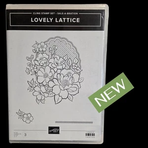 🆕️ New Stampin Up- Lovely  Lattice: Set of 3 Stamps #149730 , Floral - Picture 1 of 12