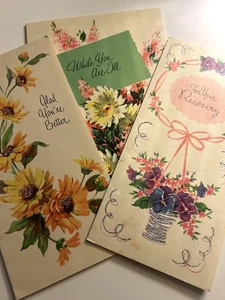 Vintage Satin Splendor Greeting Cards From The Coronation Collection Get Well - Picture 1 of 11