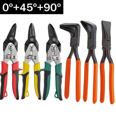 XIIW Falzzange Abkantzange Set Blechschere Blechzange Klempner Biegezange Abgewinkelt