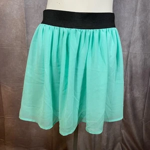 Forever 21 blau und schwarz dehnbarer Rock mit elastischem Bund - Größe Medium - Bild 1 von 5