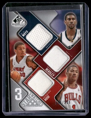 2009-10 SP Game Used #3S-MBR Mayo Rose Beasley 3 Star Swatches #/299 - Image 1 of 2