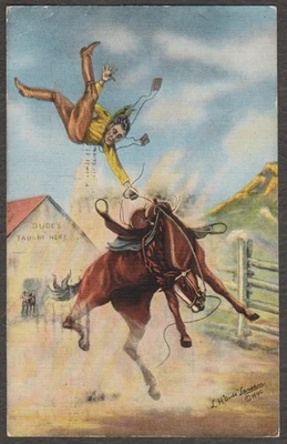 U.S. - USED LARSEN POST CARD - DUDES - - Image 1 of 2