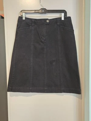 Talbots Jean Skirt Black Denim Straight Women, 22.5 Length, Size 10,  - Image 1 of 4