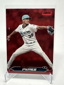 2024 Topps Stadium Club - Eury Perez #139 Red Foil - Foto 1 di 2