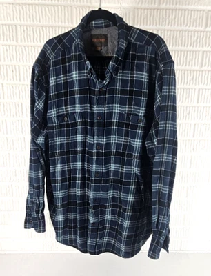 Northwest Territory Men's Blue Flannel Plaid Button Up Shirt 3XLT - Image 1 of 4