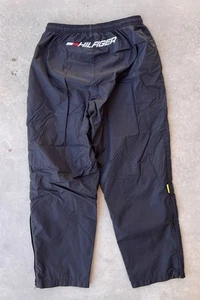 Vintage Hilfiger Athletics Track Pants Size XL Windbreaker Tommy Flag Zip Ankles - Picture 1 of 12