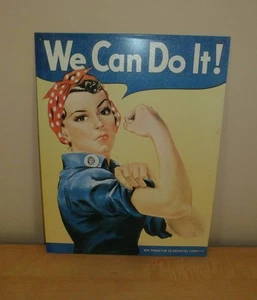 Rosie The Riveter "We Can Do It" - Vintage Retro Metal Sign 16" x 12" - Picture 1 of 1