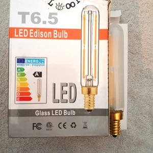 New T6.5  E12, Dimmable Edison Frosted Glass LED Light Bulbs 2700K 6 pack - Picture 1 of 3
