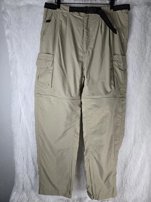 Pantalones cargo convertibles World Wide Sportsman para hombre 35X31 color tostado cinturón de pesca Foto 1 de 4