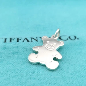 Tiffany & Co. Sterling Silver 925 Small Baby Teddy Bear Pendant Charm - Picture 1 of 6