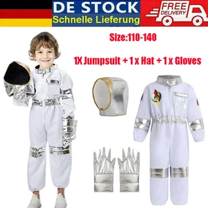 Kinder Jungen Mädchen Astronaut Spaceman Cosplay Kostüm Jumpsuit Karneval Outfit - Bild 1 von 28