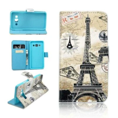 Funda tipo billetera Torre Eiffel para Samsung Galaxy A3 2015 - Paris Kickstand Cover EE. UU. Foto 1 de 4