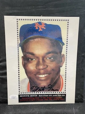 Monte Irvin Autographed 8x10 Photograph NY Giants NY Mets HOF 1973 JSA COA - Image 1 of 2