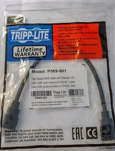 Tripp Lite High-Speed HDMI Cable with Ethernet & Digital Video with Audio, UHD - Picture 1 of 2