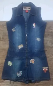Pagliaccetto vintage Hardwood Classics Majestic donna Eastern Conference denim taglia 15 - Foto 1 di 13