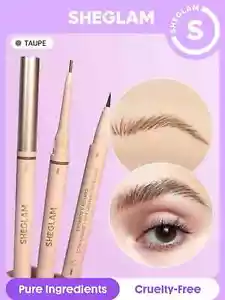 SHEGLAM 2 in 1 Matita Sopracciglia Impermeabile Taupe Antimacchia Lunga Durata - Foto 1 di 19