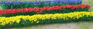 MP SCENERY 6 Flower Hedges N Gauge Flowering Plant Farm Railroad Layout Handmade - Picture 1 of 4