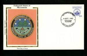 Postal History US Micronesia FDC #39 Federated States Colorano Silk 1985 - Picture 1 of 2