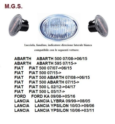 Lucciola,indicatore direzione, freccia DX/SX PER LANCIA YPSILON 10/03-09/06 - Immagine 1 di 4