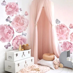 Kids Baby Bed Canopy Bedcover Fly Mosquito Net Curtain Bedding Dome Multi Colour - Picture 1 of 18