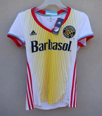 Medium Adidas Columbus Crew SC MLS Women's White Soccer Replica Jersey - M - Image 1 of 4