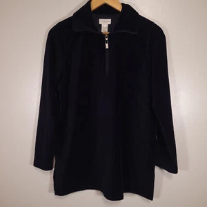 Liz Claiborne Liz & Co. Cordpullover Damen S dunkelmarine 1/4-Reißverschluss Oberteil - Bild 1 von 5