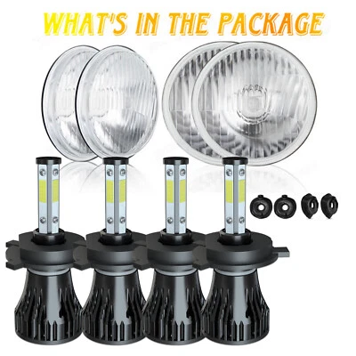 5.75 Inch 5-3/4 Inch Headlight Housing H4 High/Low Beam LED Bulb for Holden - Image 1 of 4