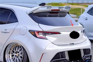Rear Mid Spoiler Wing Lip Pearl White Fit 2019-2024 Toyota Corolla Hatchback 5DR - Foto 1 di 2