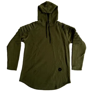 Shein Hooded Long Pullover Jumper Size M Army Green - Picture 1 of 6