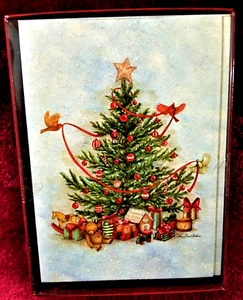 Nagelneue Weihnachtskarten verpackt - Weihnachtsbaum (22 Karten und 22 Umschläge) - Bild 1 von 2