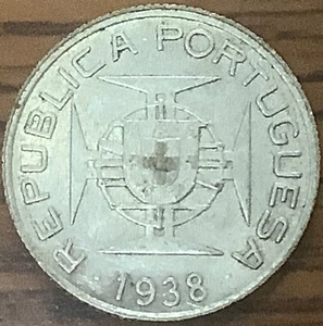 Mosambik Portugiesische Kolonie 2-1/2 Escudos 1938 Silber - Bild 1 von 2