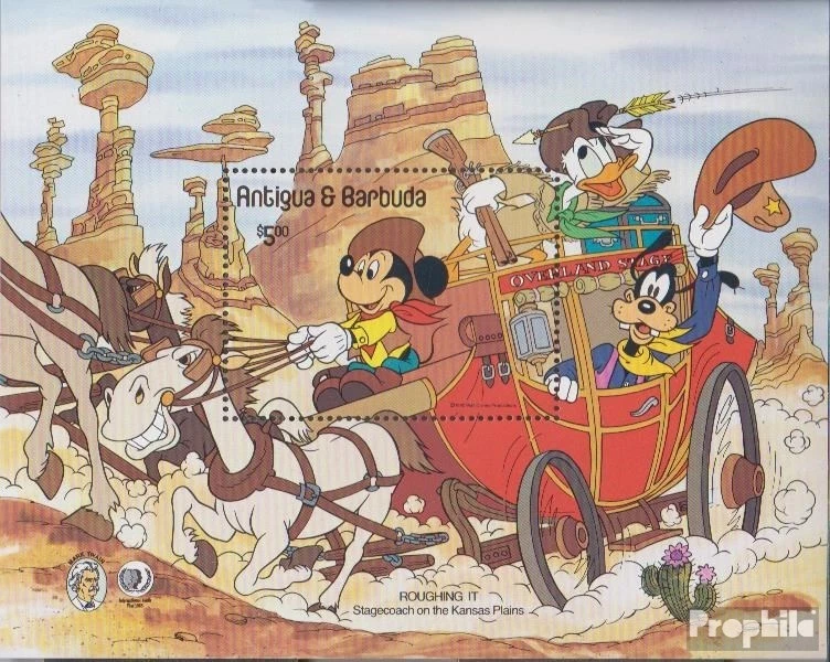 antigua and Barbuda block101 mint/MNH 1985 Walt-Disney-Figures - Изображение 1 из 1