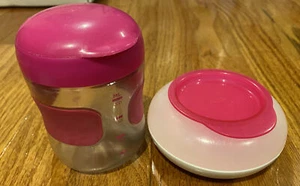 2 pieces OXO Plastic BPA Free Snack Container Pink Bowl + 200 ML Jar - Picture 1 of 3
