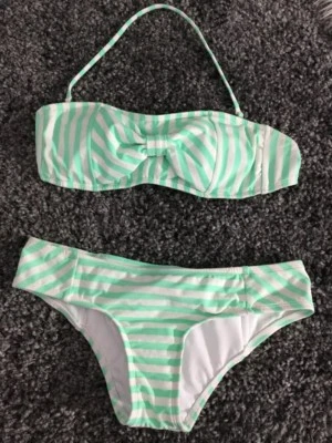 Bikini Lab Verde Rayas Lazo Bikini Talla Mediana Z350-41 Foto 1 de 2