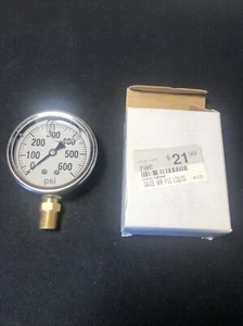 Gauge 600 PSI Liquid No. P10897 MFG# GG600 NOS! - Picture 1 of 5
