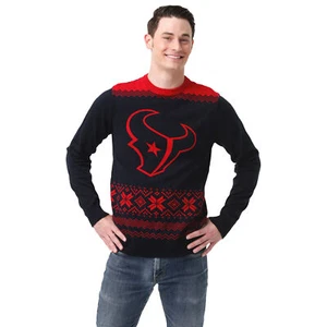 FOCO NFL Men's Houston Texans 2021 Ugly Sweater - Picture 1 of 6