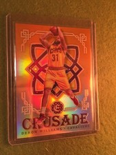 DERON WILLIAMS PRIZM REFRACTOR /25 SSP 2016-17 Excalibur Crusade Orange Prism SP