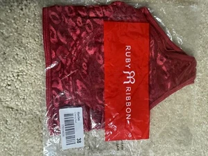 Cinta Rubí Allure Demi En Rojo Cereza Talla 38 #1763 ¡Nuevo! - Imagen 1 de 2
