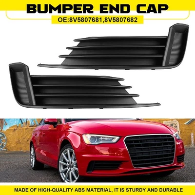 Driver+Passenger Front Bumper Fog Light Grill Lamp Cover For Audi A3 S3 2013-17 - Image 1 of 4