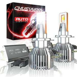 Pair H7 LED Headlight Bulbs Low Beam WHITE For 2004 2005 2006 Hyundai Elantra - Picture 1 of 15